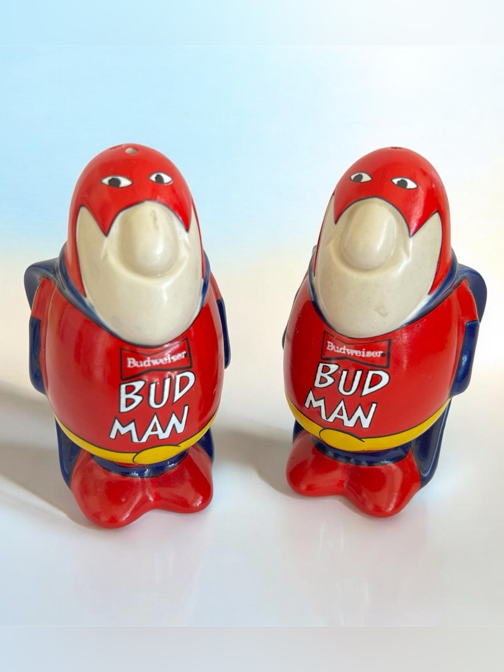 Vintage Budman Salt & Pepper shakers 3-1/2”. Excellent condition
